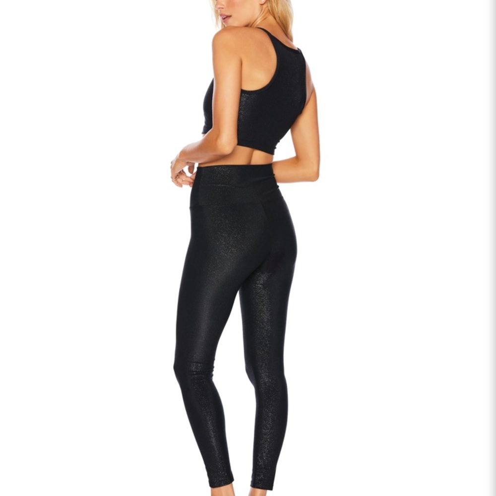 Beach Riot size small high waisted knot twist glitter leggings